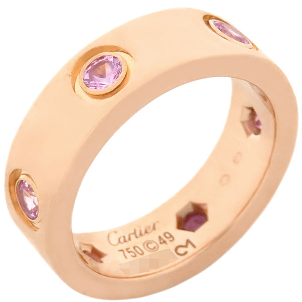 カルティエ Cartier ラブリング フル ピンクサファイア ピンクゴールド
