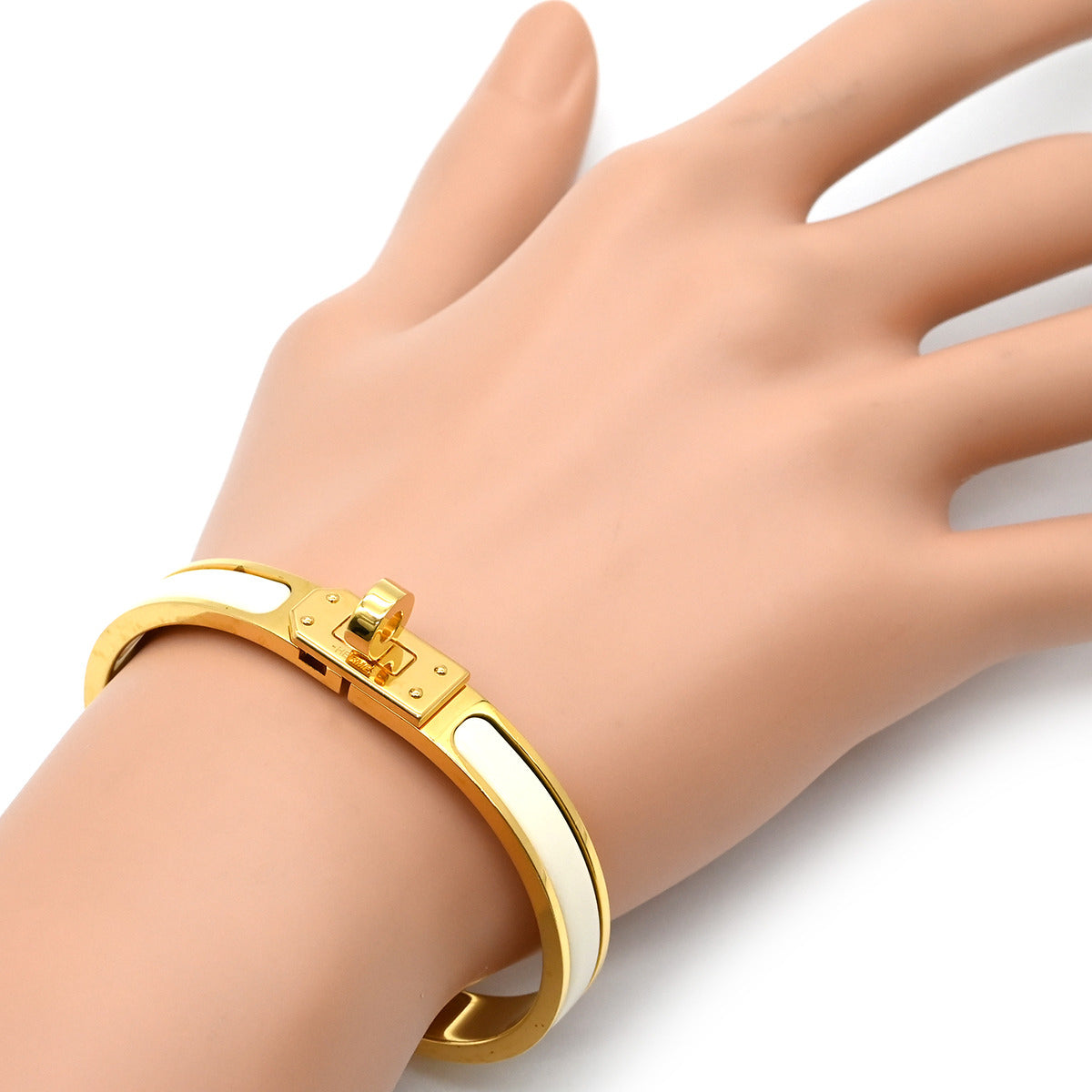 エルメス HERMES ミニ クリック ケリー イエローゴールド×クリーム GP