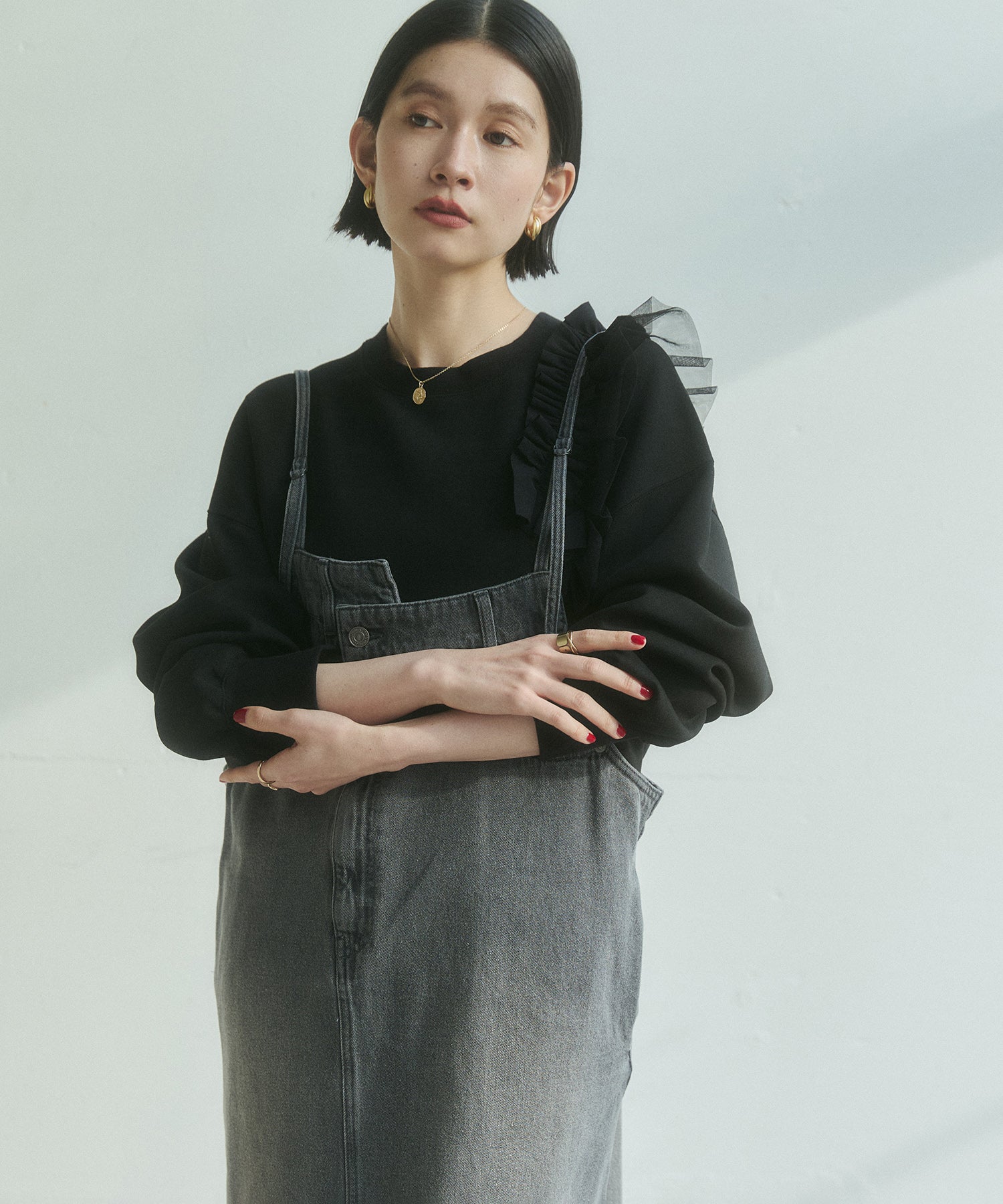 デニム/ツイル ジャンパースカート