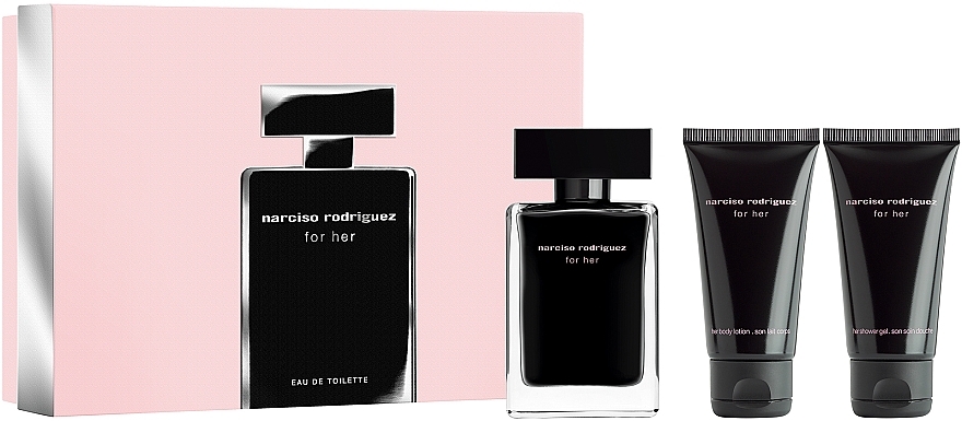 Narciso Rodriguez For Her - Set (edt/50ml + b/lot/50ml + sh/gel