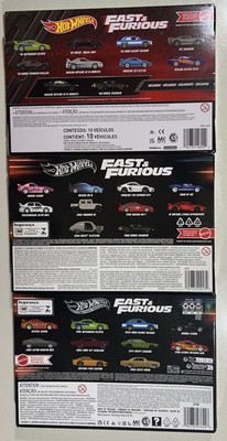 NEW 2025 Hot Wheels Fast & Furious 10 Pack 2023, 2024 & 2025 SETS