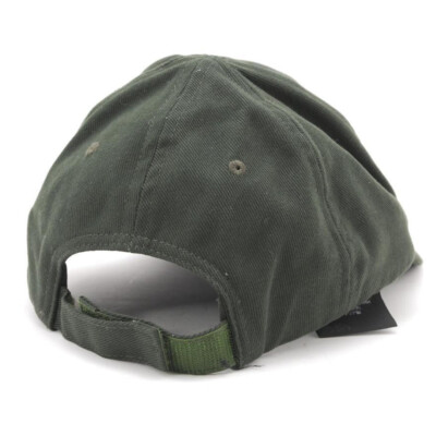 BALENCIAGA Logo Baseball Cap Hat Green Hook and Loop Size L Used