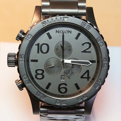 NEW Authentic NIXON Watch Mens 51-30 CHRONO Gunmetal A0831062 GIFT