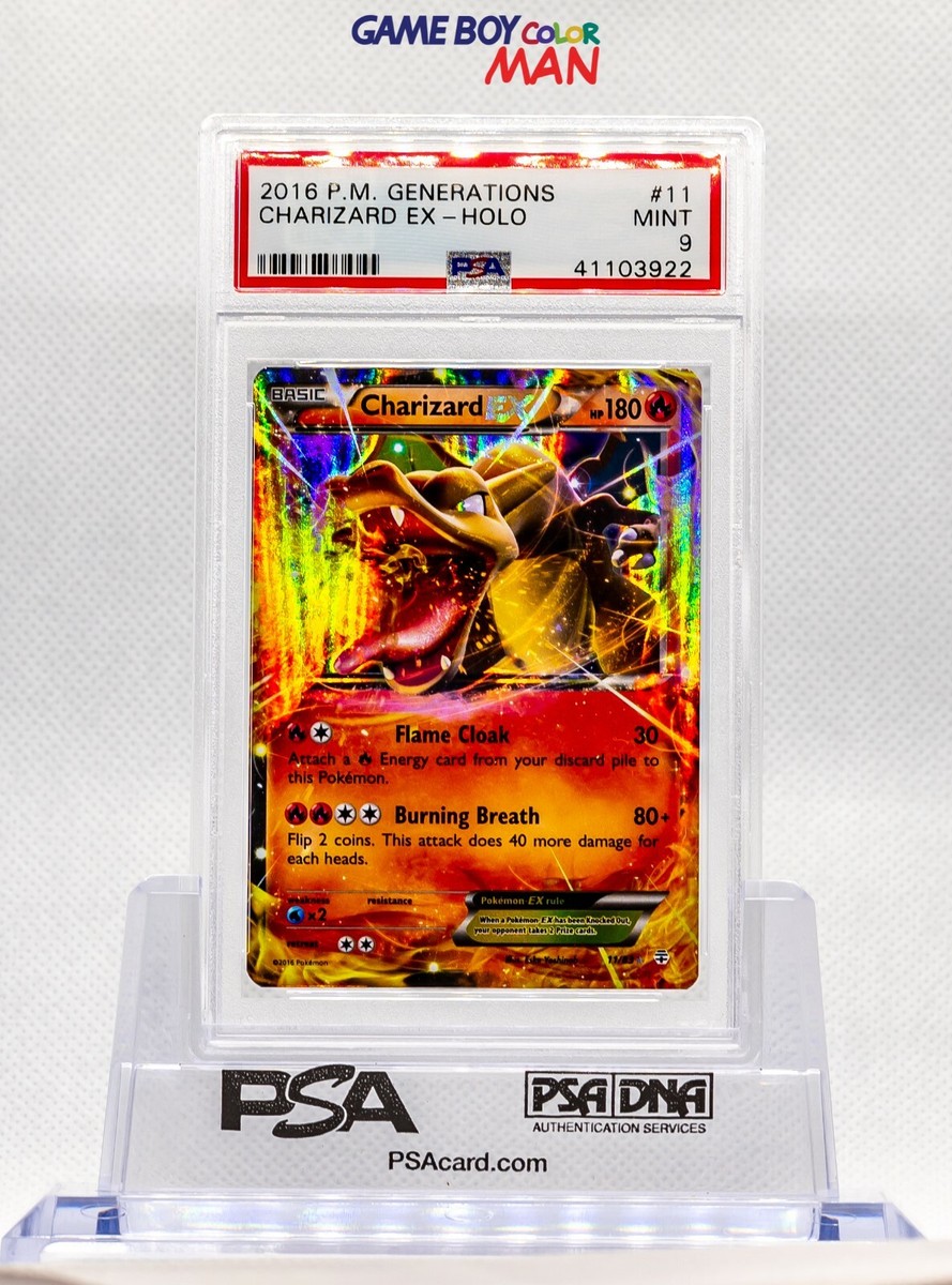 Charizard EX Holo 2016 Pokemon Card 11/83 Generations PSA 9 MINT