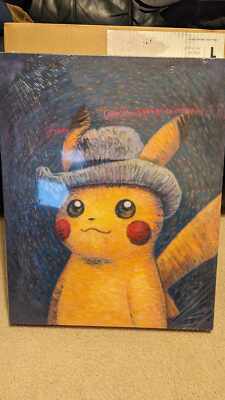 Pokémon Center × Van Gogh Museum: Pikachu - Grey Felt Hat Canvas