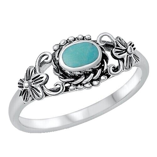 Navajo Indian Jewelry Ring Silver Size 20.5 Slv Sk Mark Blue