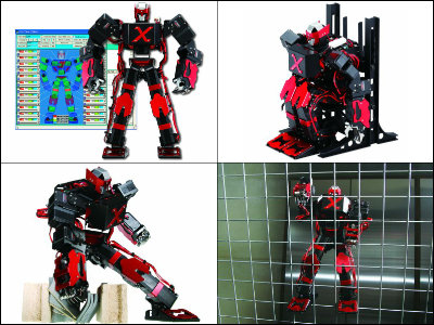 完全二足歩行や人間のようなアクションが可能な高性能ロボットを作成