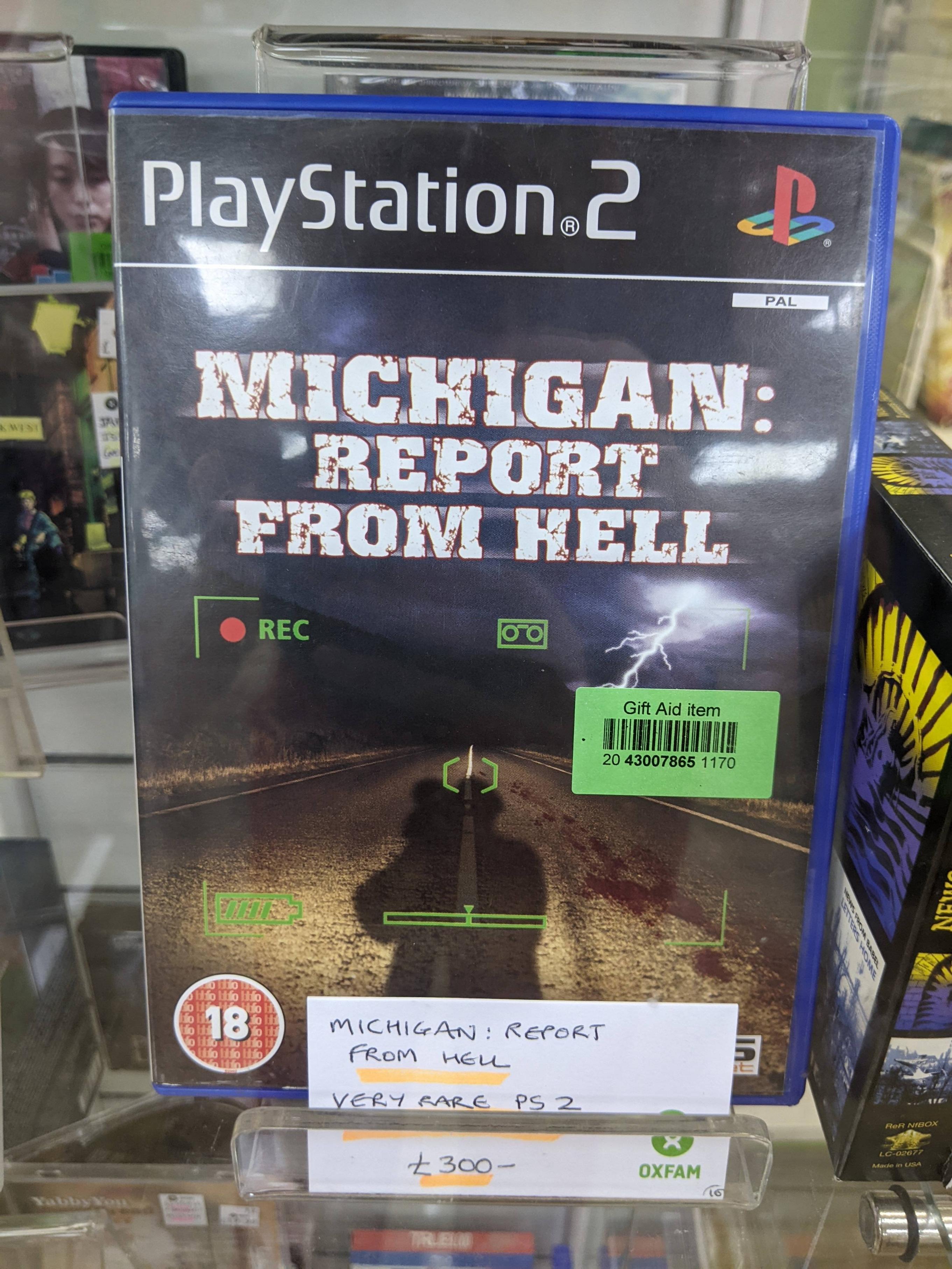 マンチェスターのチャリティショップで「ミシガン：地獄からのレポート