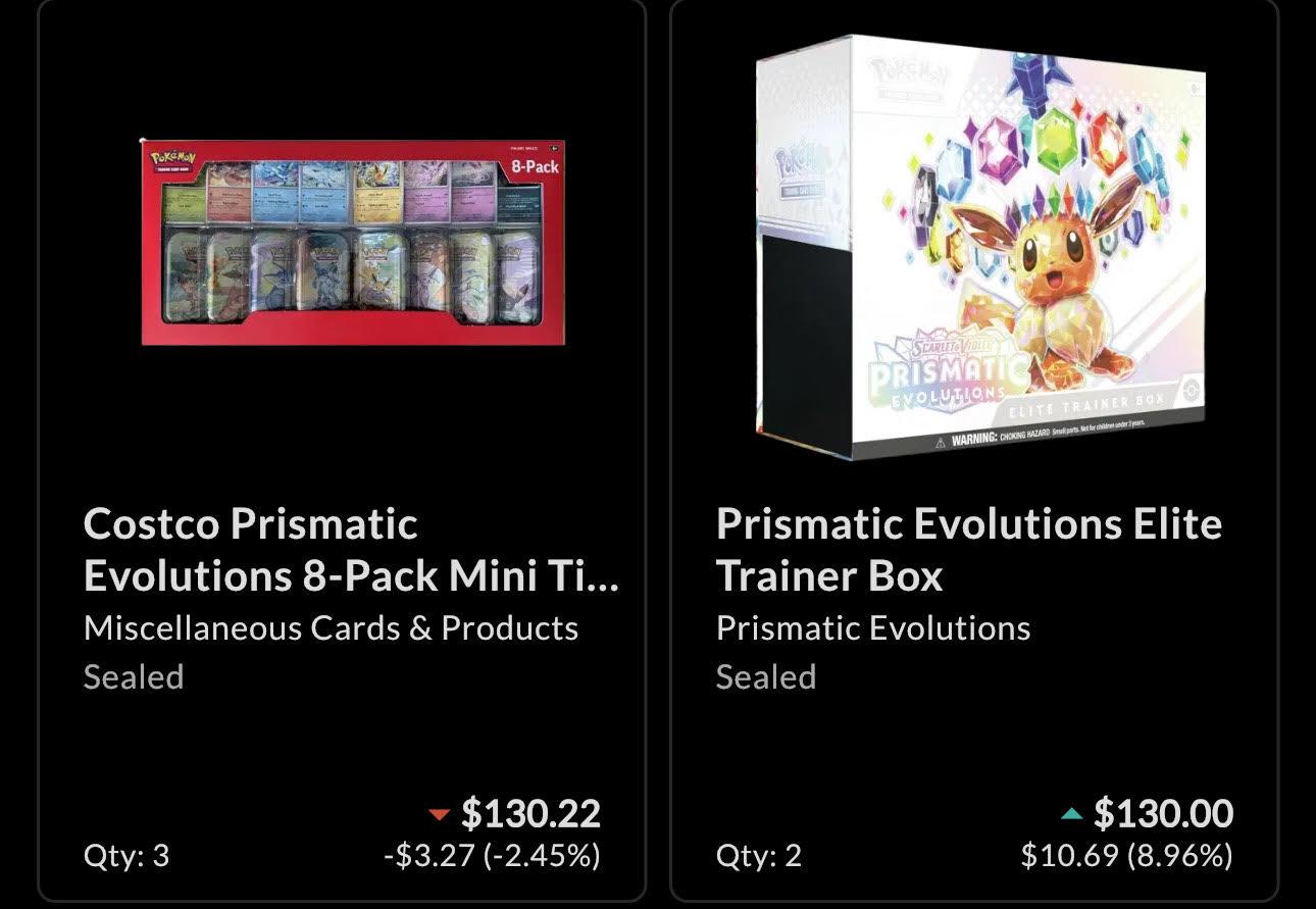 Why is the ETB and Costco Tins the same price? Prismatic : r