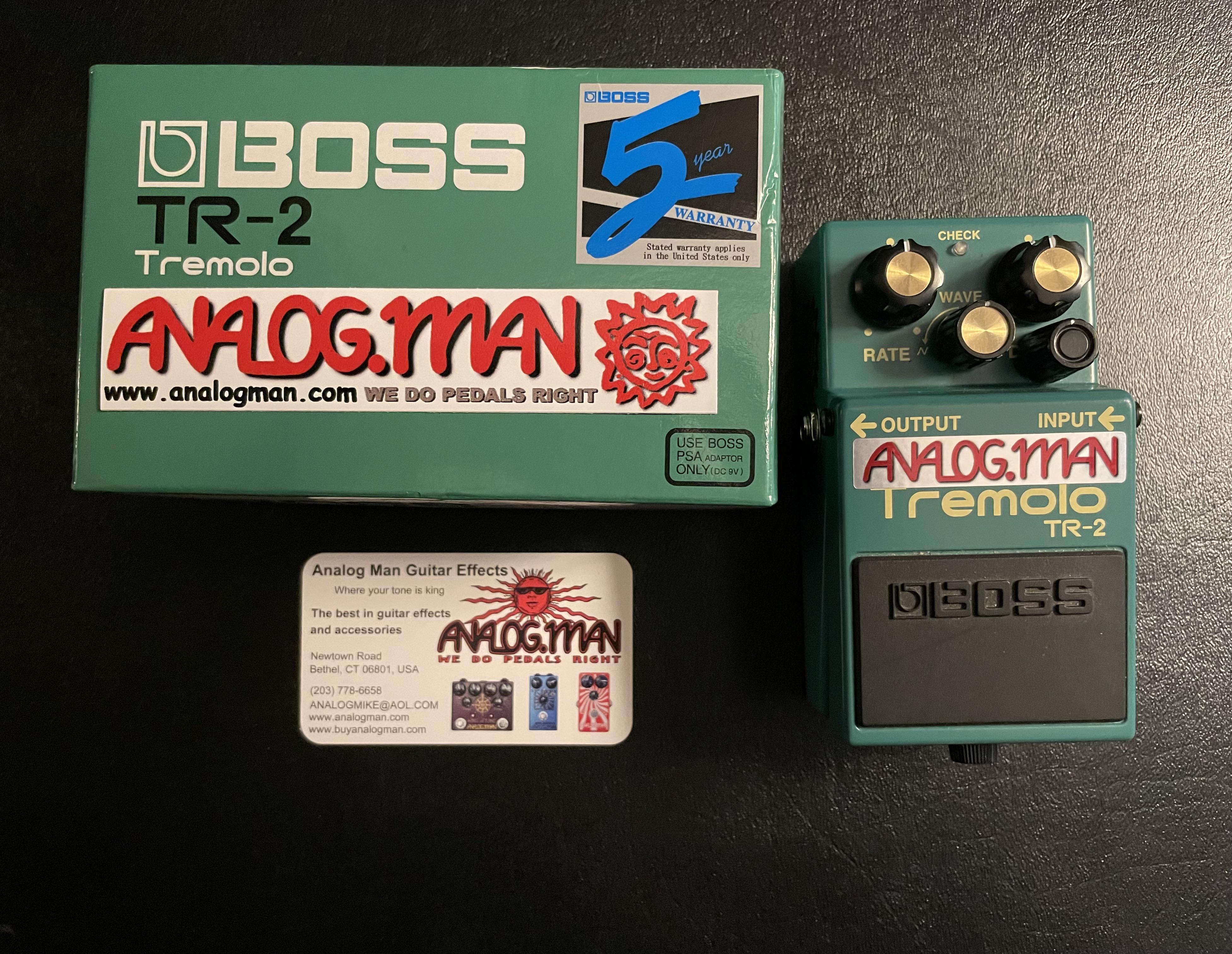 新しいペダル！Analogman改造のBoss TR-2トレモロ : r/guitarpedals