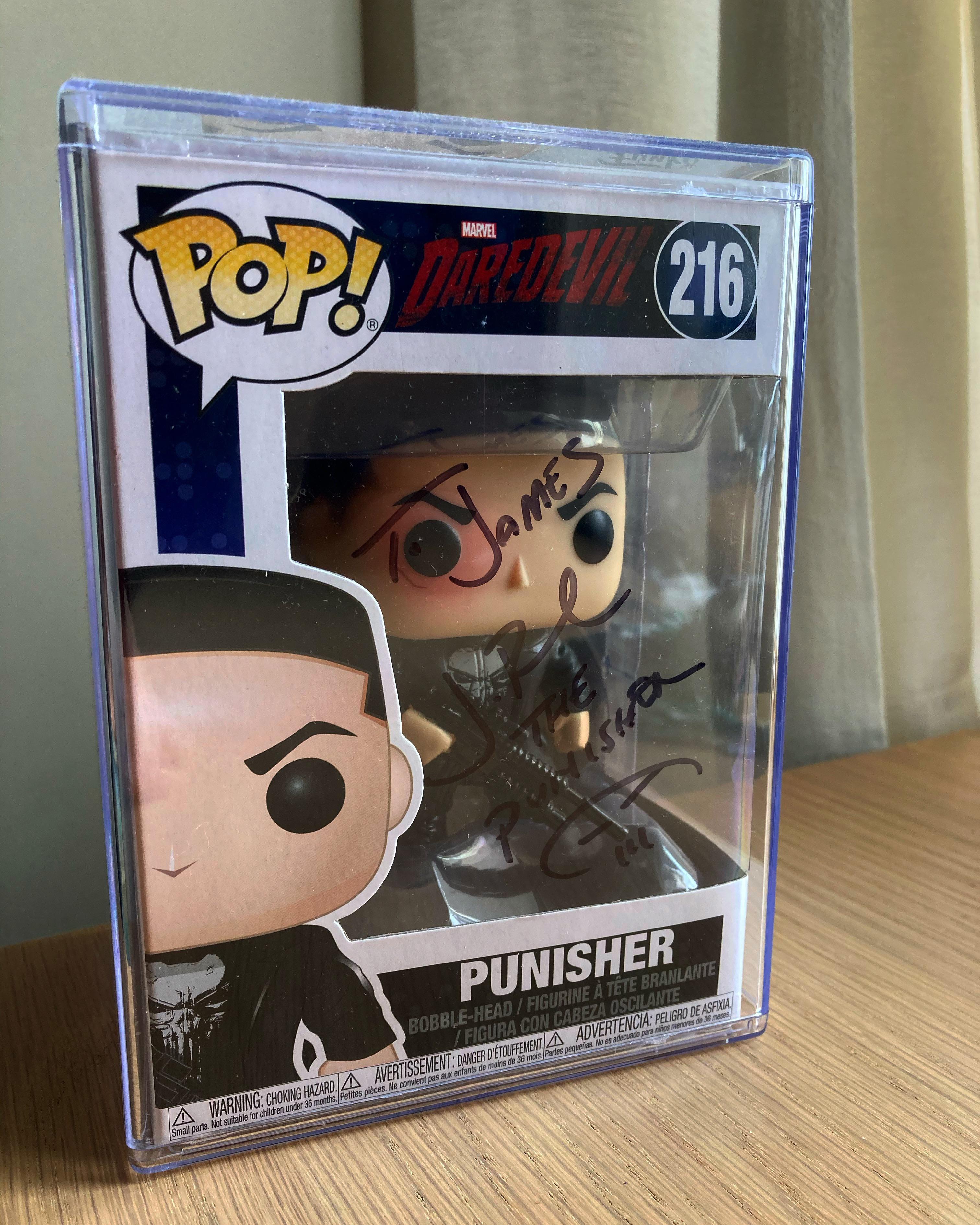 Punisher POP! signed by Jon Bernthal (For the Love of Sci Fi