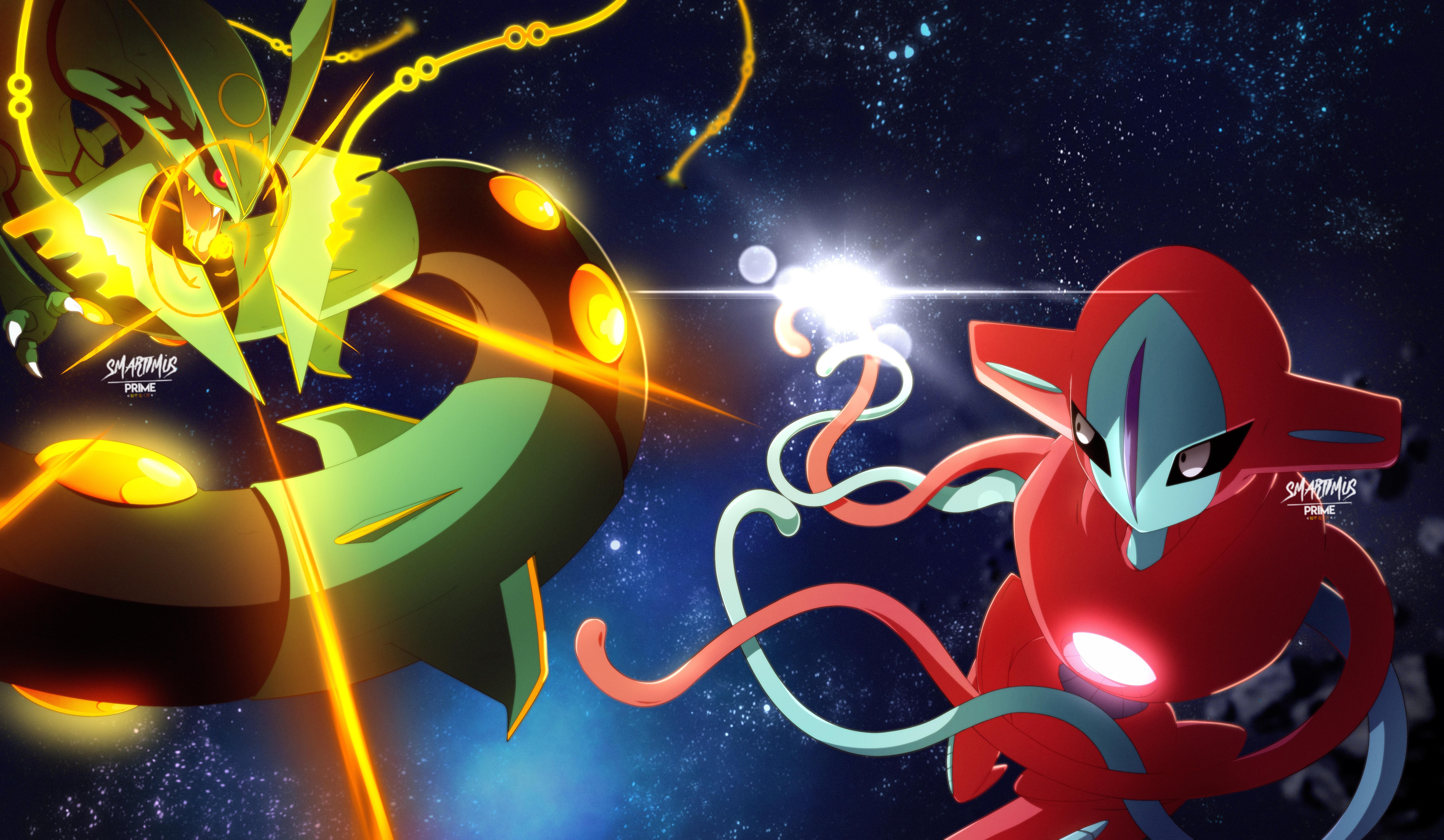 OC メガレックウザ VS デオキシス - 楽しんで :D : r/pokemon