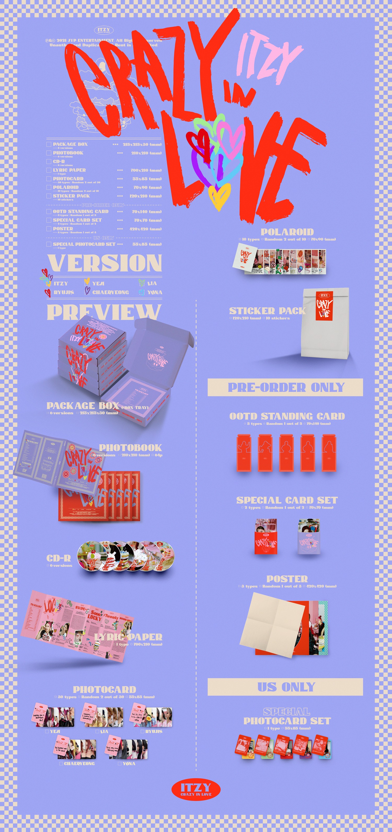 ITZY - The 1st Album: CRAZY IN LOVE (Album Packaging / Merchandise