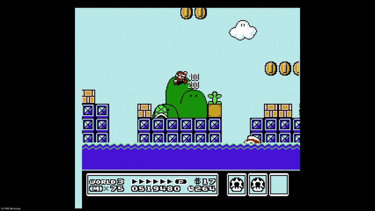 SUPER MARIO BROS. 3】 WORLD 3-8 (vs巨大プクプク) - YouTube