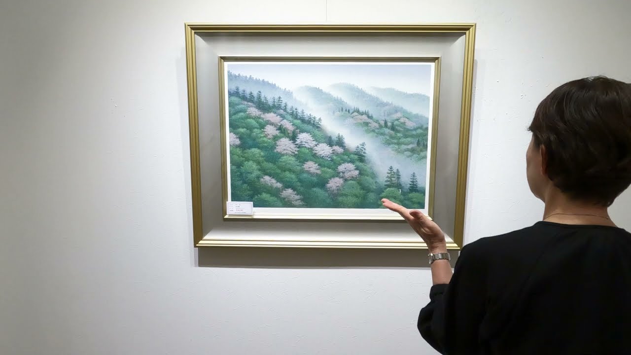 酒井 英利【仁和寺風景】、希少画集画、状態良好、新品高級額装付