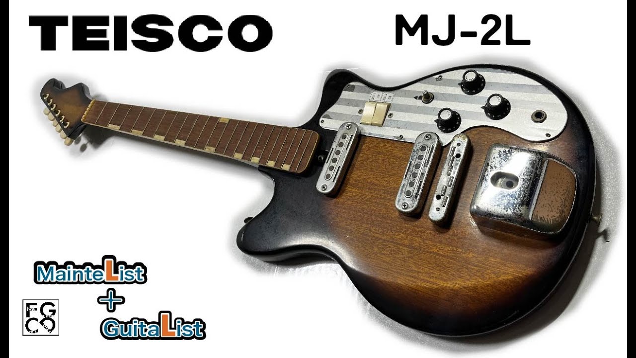 1960年代のビンテージギターを綺麗にしました/ TEISCO MJ-2L - YouTube