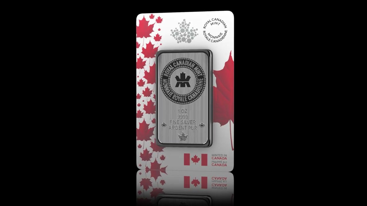 Pure Silver Bar in Proudly Canadian packaging - 1 oz. 99.99% Pure