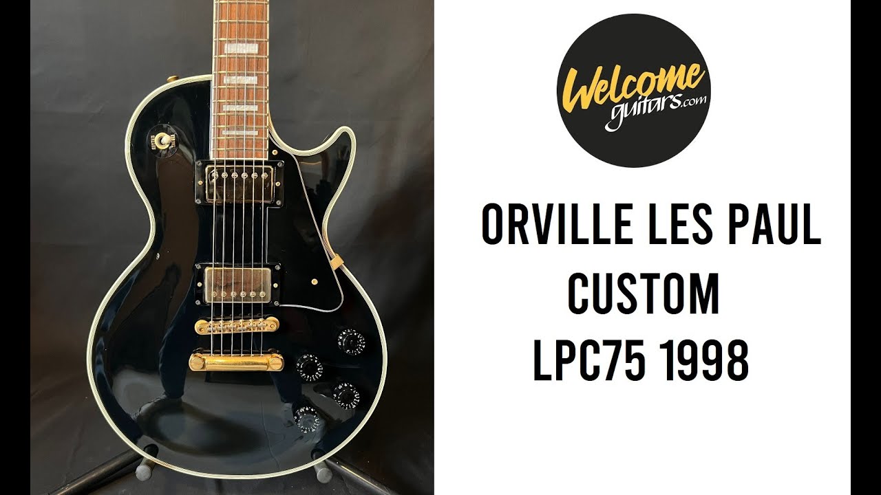 1998 Orville Les Paul Custom LPC75 Black - YouTube