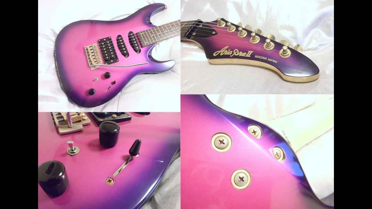 サウンドサンプルあり】Aria proⅡ MAGNA series パープル・ピンク