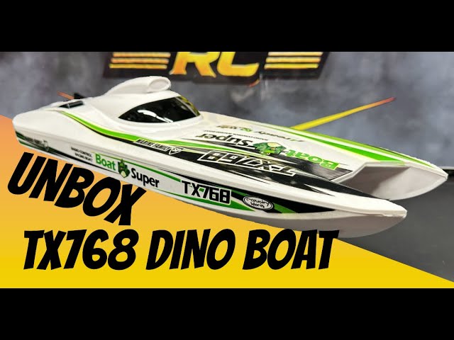 🚤 Unboxing TX768 DINO BOAT! Brushless Turbo Jet RC Boat on 3S ESC