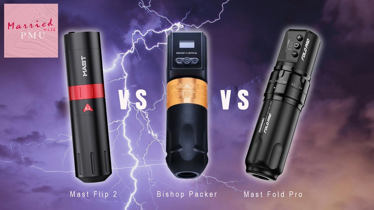 Bishop Packer vs Mast Fold Pro vs Mast Flip 2 Tattoo Machine