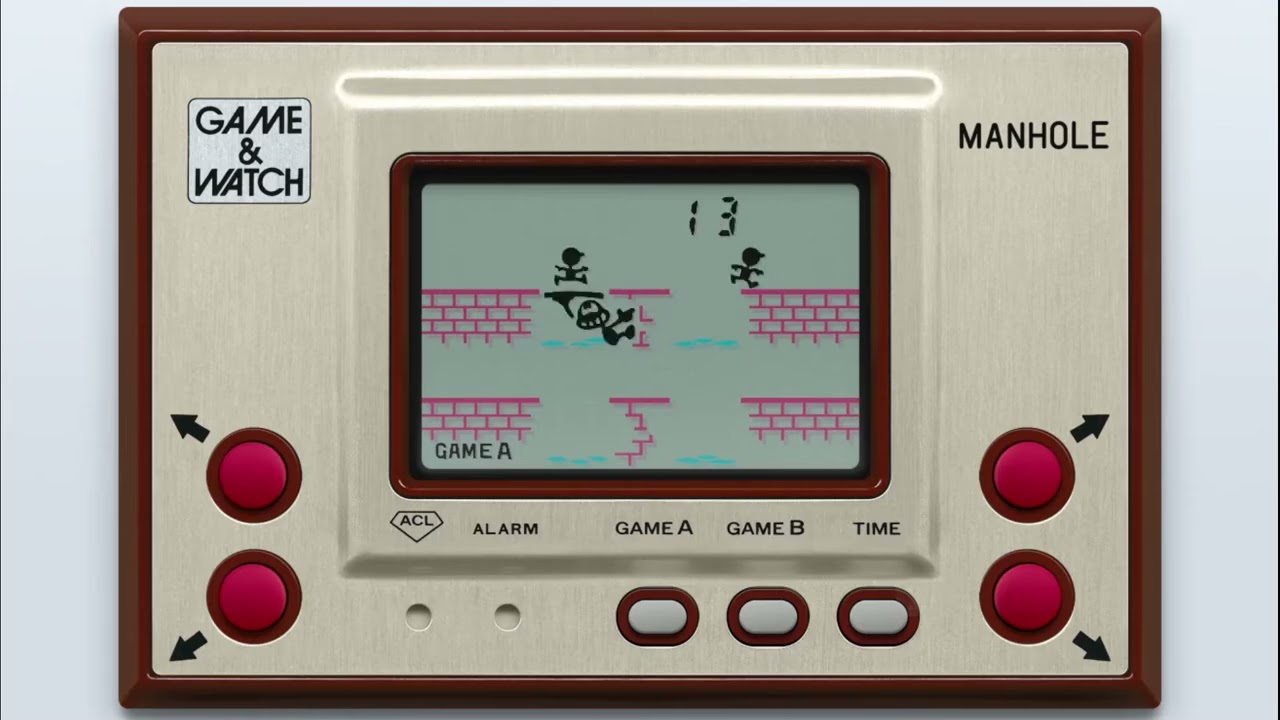 Game & Watch: Manhole (Gold) [Handheld Longplay] (1981) Nintendo