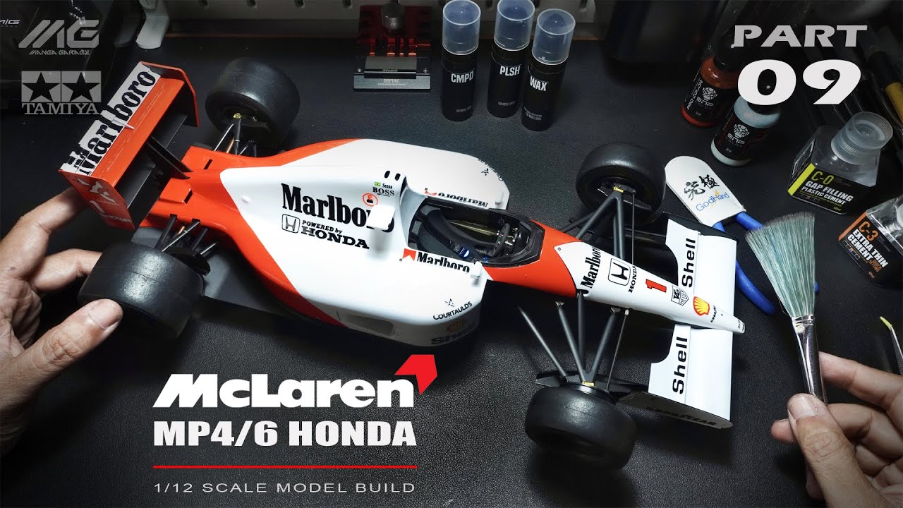 Part 9] Ayrton Senna's McLaren MP4/6 | Tamiya | 1/12 | Scale Model