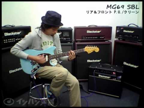 石橋楽器店】Fender Japan Mustang MG69 SBL Clean Tone Demo - YouTube