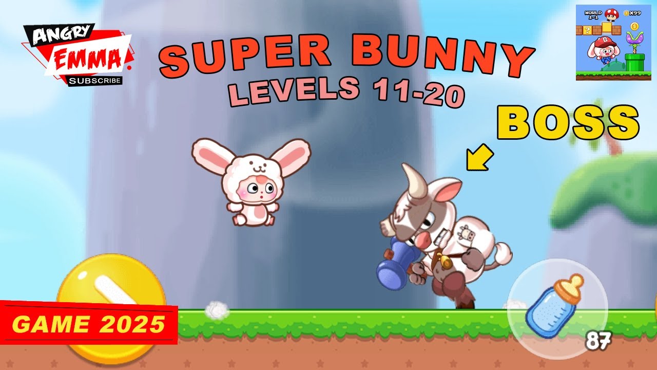 Super Bunny - Levels 11-20 + BOSS - YouTube