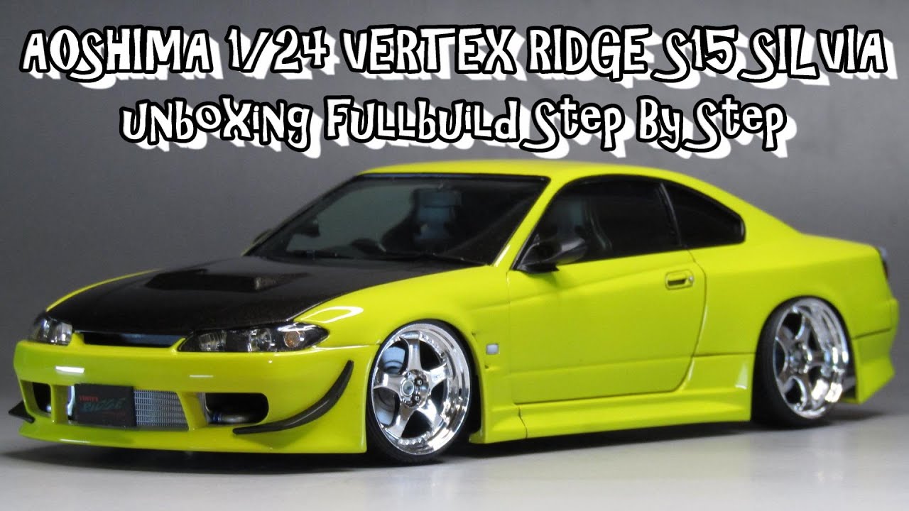 Scale Car Plastic Model AOSHIMA 1/24 VERTEX S15 SILVIA unboxing