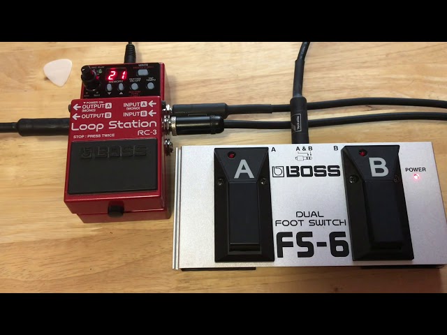 BOSS RC 3 Loop Station w FS-6 dual foot switch - YouTube