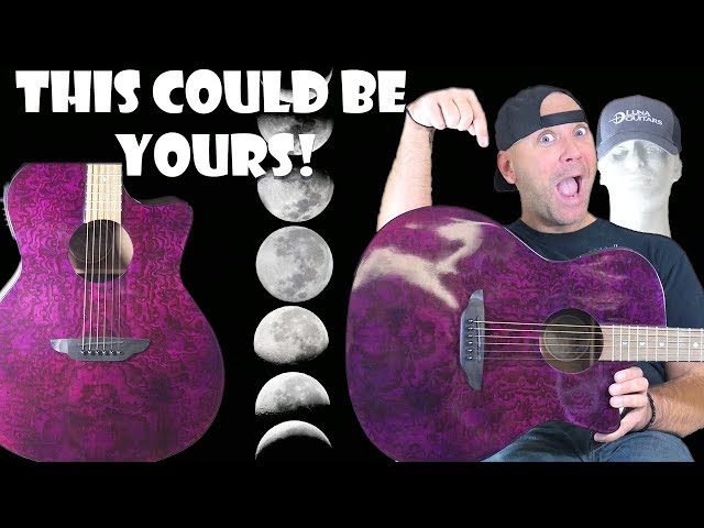 Luna Gypsy Quilt Top Acoustic/Electric Guitar Demo - YouTube