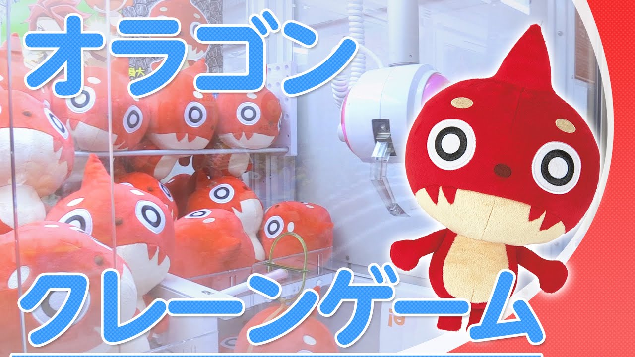 プレゼントあり！クレーンゲームで等身大のオラゴンBIGぬいぐるみ