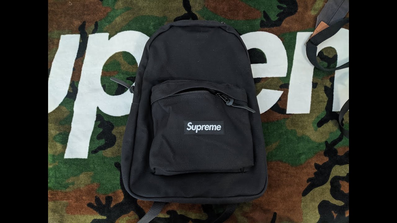 Supreme Canvas Backpack - Black - Fall Winter 2020 Review - YouTube