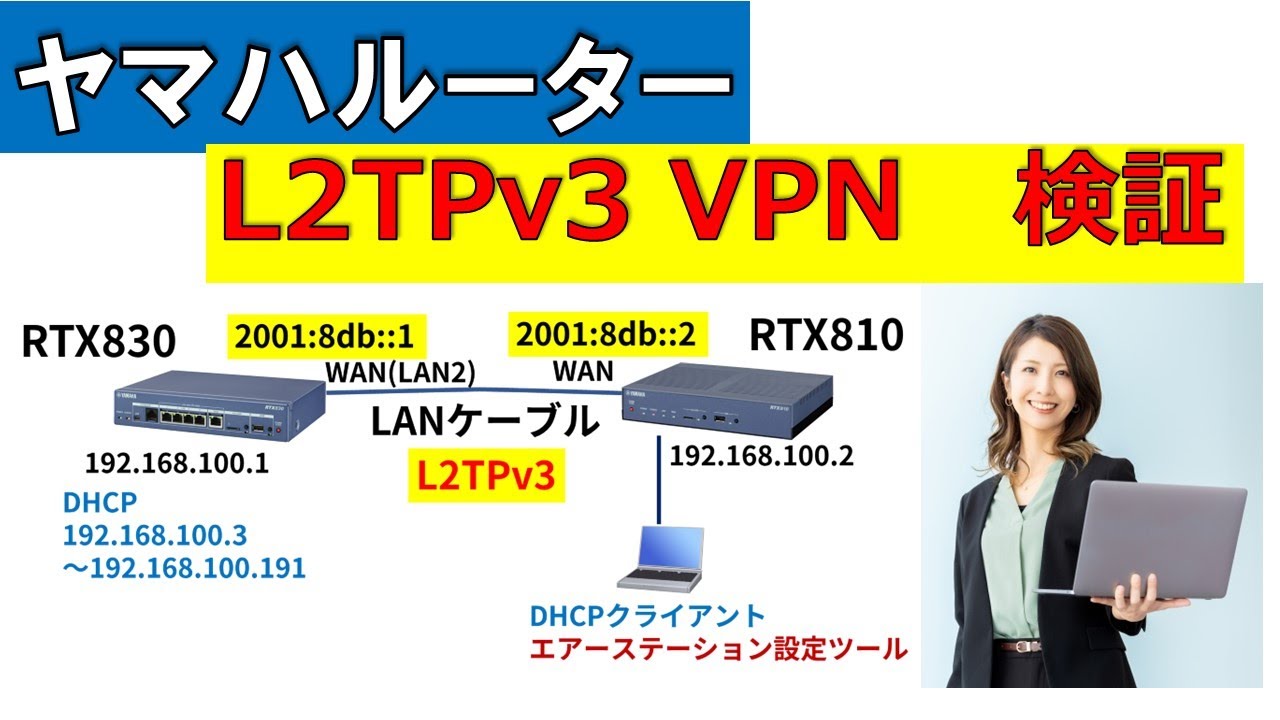 ヤマハルーター L2TPv3 VPN検証｜IP実践道場