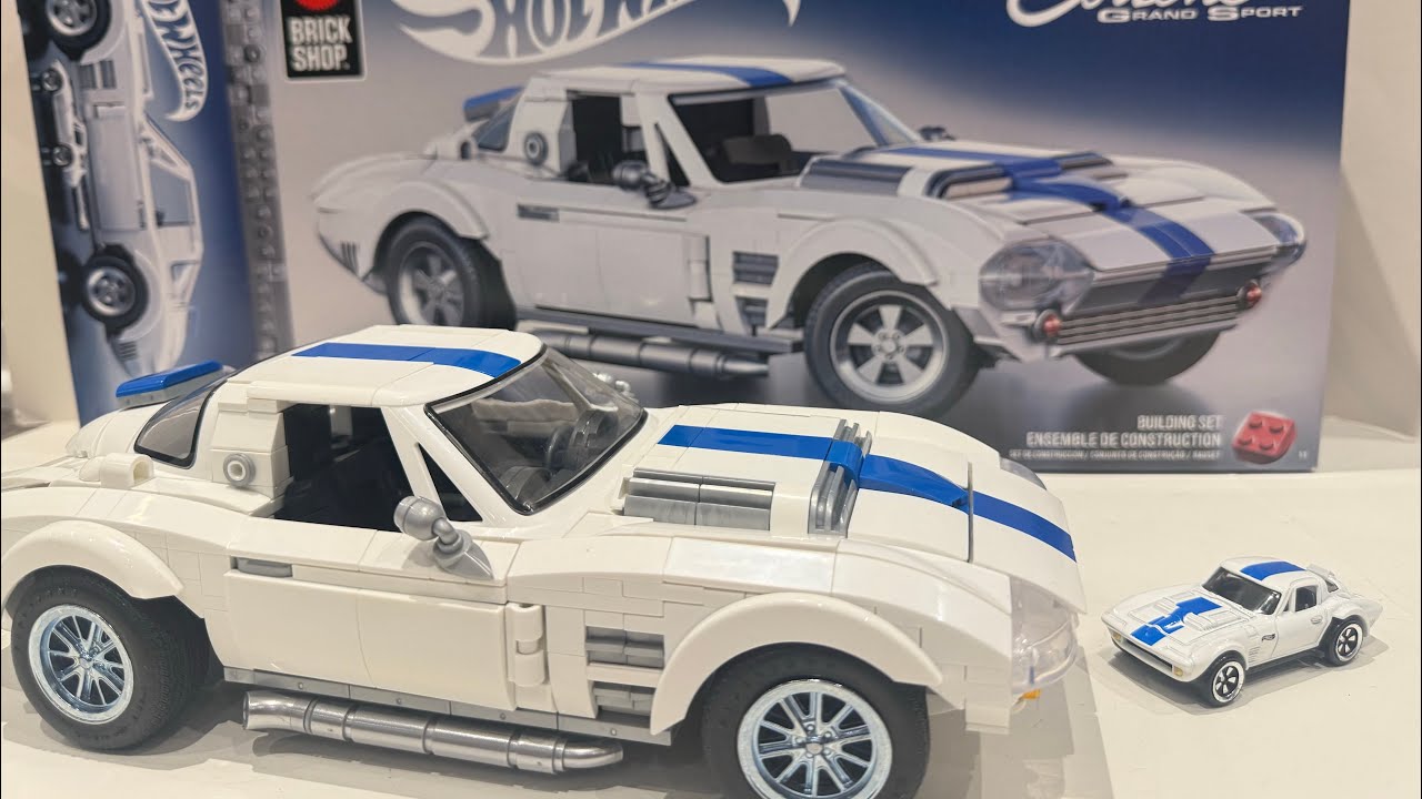 Review for Mattel Brick Shop Hot Wheels Corvette Grand Sport - YouTube