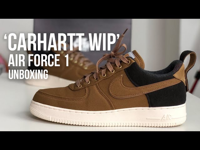 Nike x Carhartt WIP Air Force 1 Sneaker Unboxing - YouTube