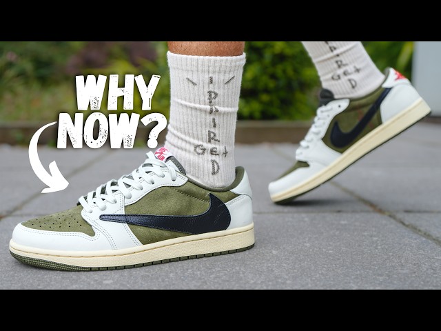 Travis Scott x Jordan 1 Low Reverse Olive Review - YouTube