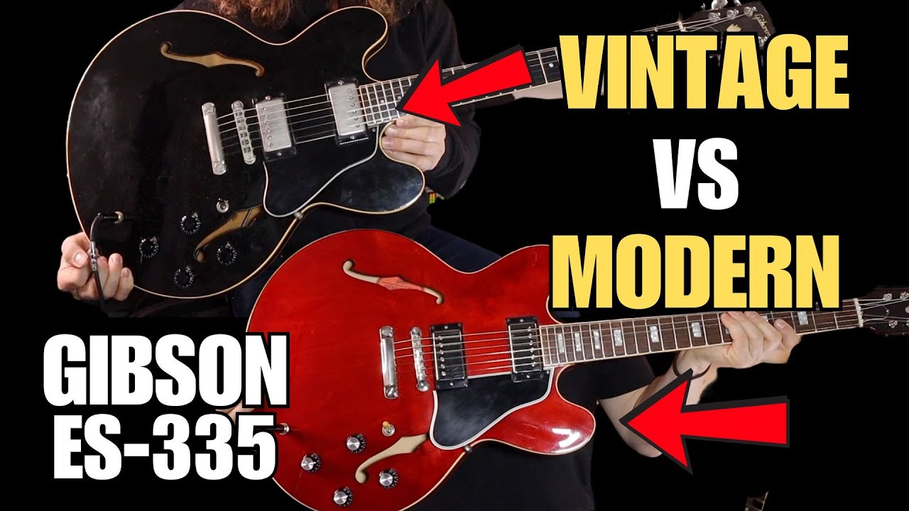 VINTAGE Gibson ES-335 vs. Modern Gibson ES-335 - Sound Test - YouTube
