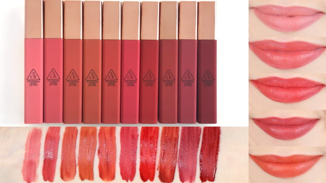 3CE Cloud Lip Tint Lip Swatches & Review || Beauty with Emily Fox