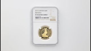 委託販売 2014 英国 ブリタニア 50ポンド 金貨 1/2オンス プルーフ NGC