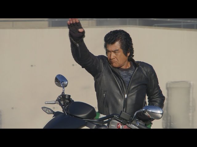 本郷猛がネオサイクロンにまたがる！「帰ってきたよ、おやっさん」映画