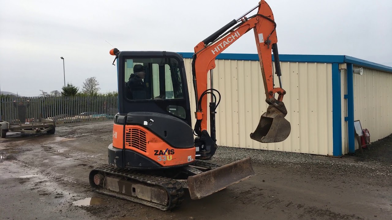 2012-HITACHI ZX33U 3.5 TON MINI DIGGER - YouTube