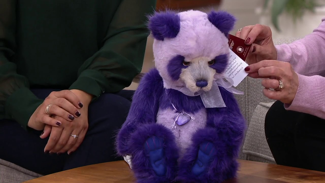 Charlie Bears Collectible Parma Violet Panda Bear on QVC - YouTube