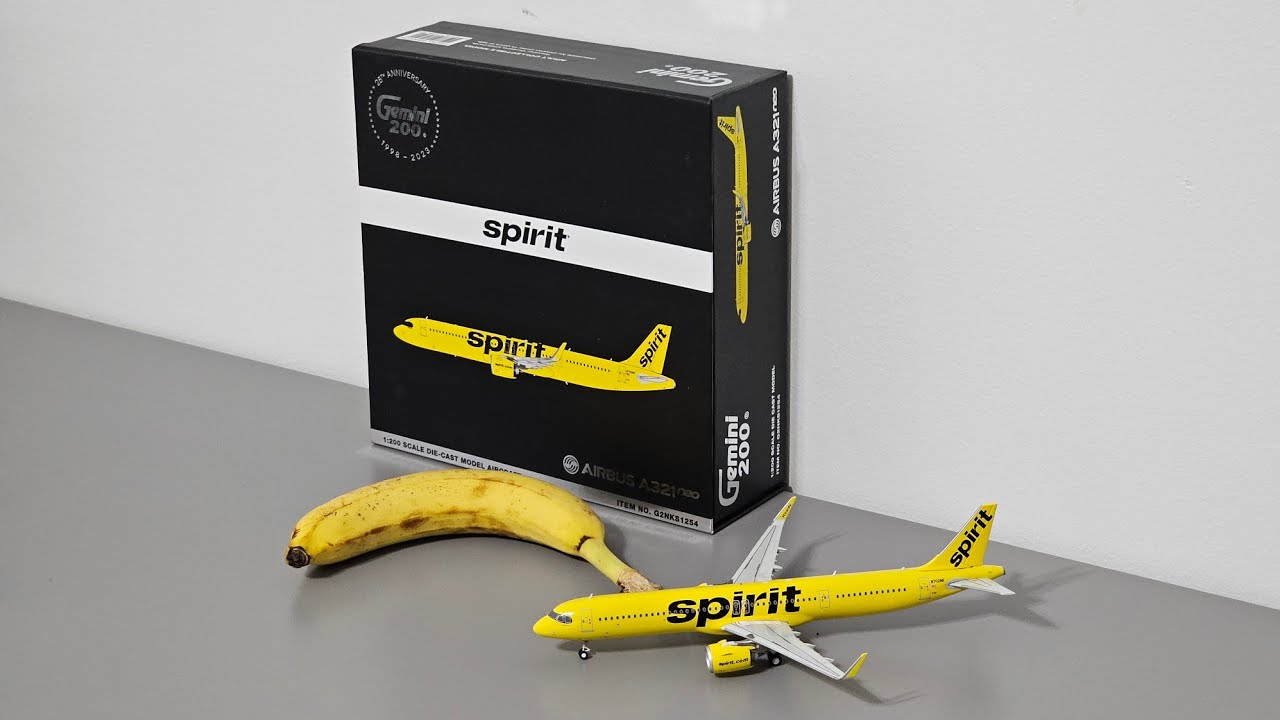 Gemini 200 Spirit Airlines Airbus A321NEO N702NK Model Airplane