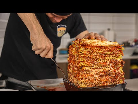 100-LAYER LASAGNA CHALLENGE - YouTube