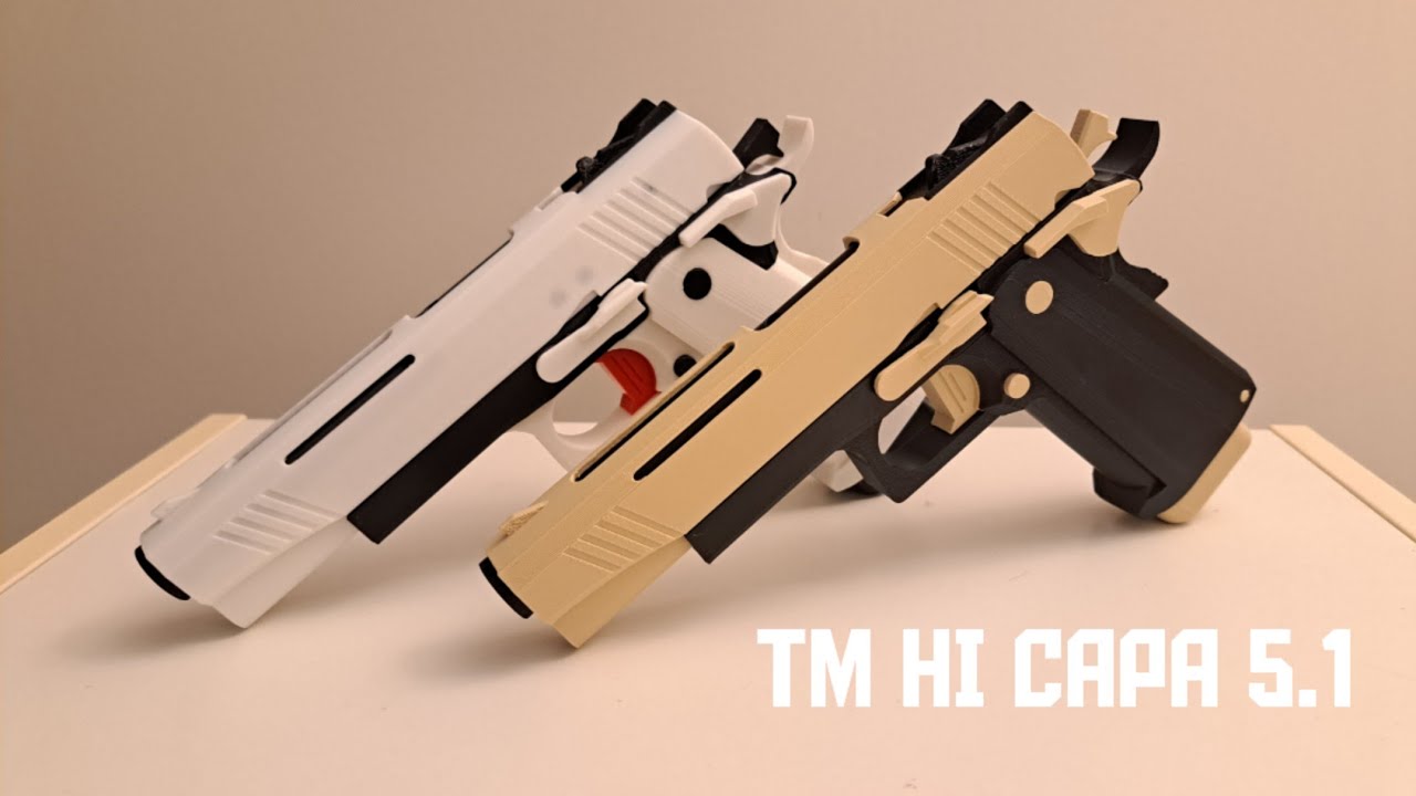 Tokyo Marui Hi Capa 5.1 | 3D Printed Rubber Band Gun - YouTube