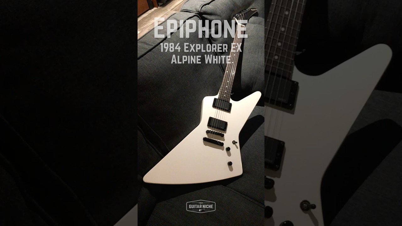🔥 Epiphone 1984 Explorer EX in Alpine White #emgpickups