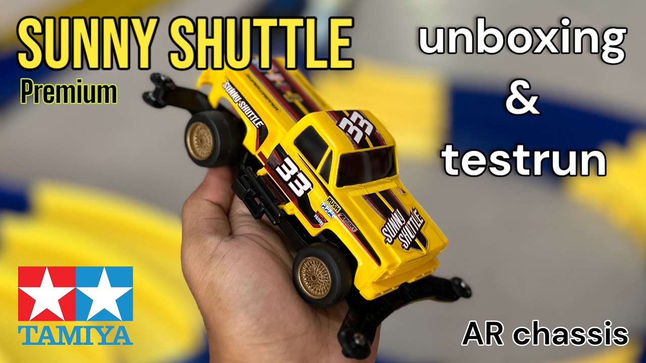 TAMIYA SUNNY SHUTTLE premium - unboxing & testrun - YouTube