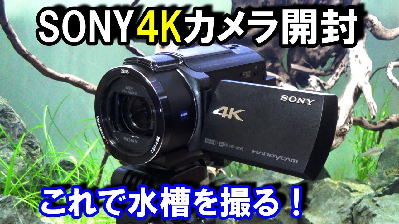 新しいカメラ！ SONY4Kﾊﾝﾃﾞｨｰｶﾑ FDR-AX45【アクアリウム撮影用